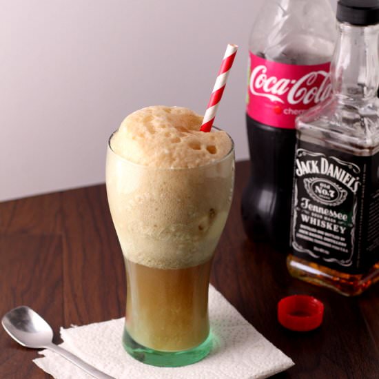 Boozy Cherry Coke Floats