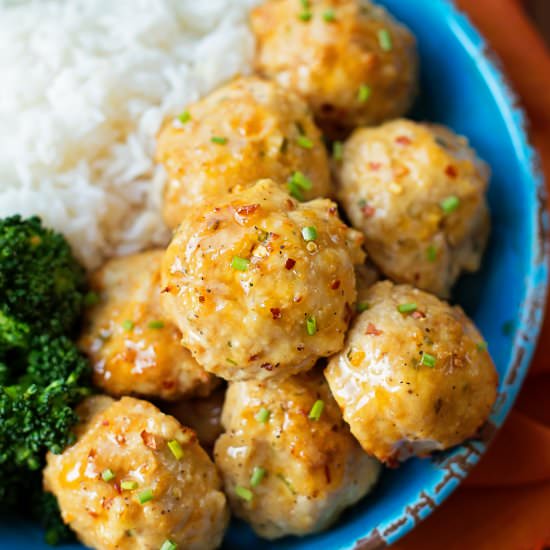 Easy Orange Chicken Meatballs