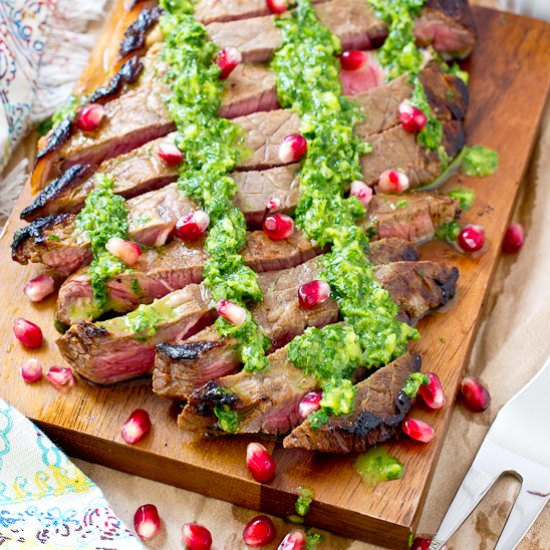 Easy Flank Steak with Chimichurri