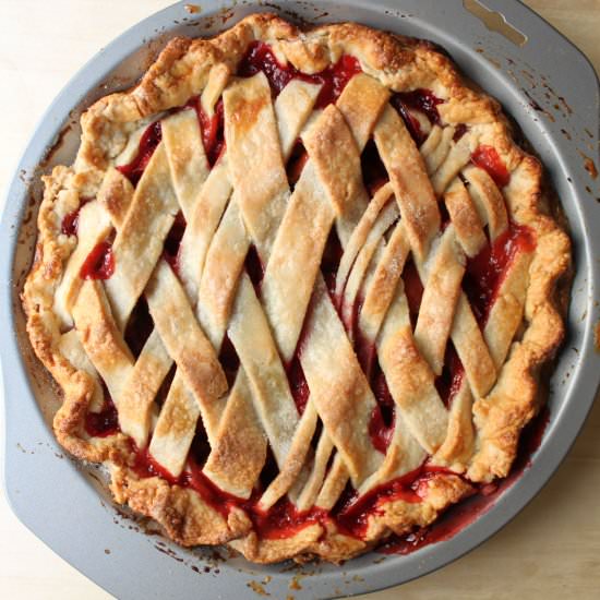 Red Magic Strawberry Rhubarb Pie