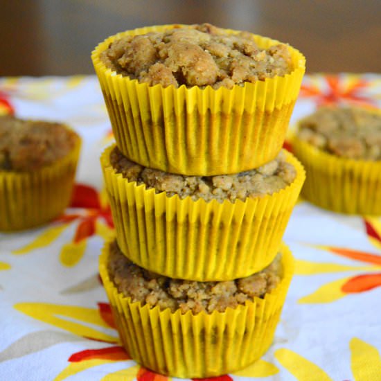 Banana Walnut Crumb Muffins