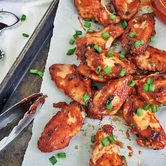 Peach Barbecue Chicken Wings