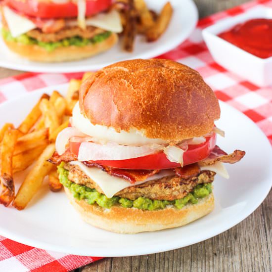 Bacon Cheddar Chicken Burgers