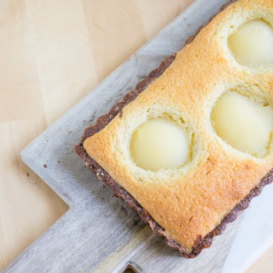 Chocolate Pear Frangipane Tart