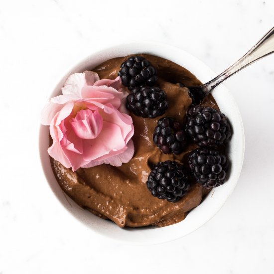 Vegan Blackberry Chocolate Mousse