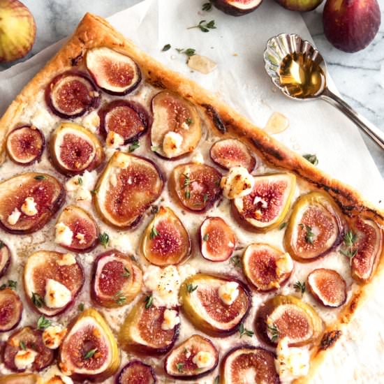 Fig Mascarpone Goat Cheese Tart