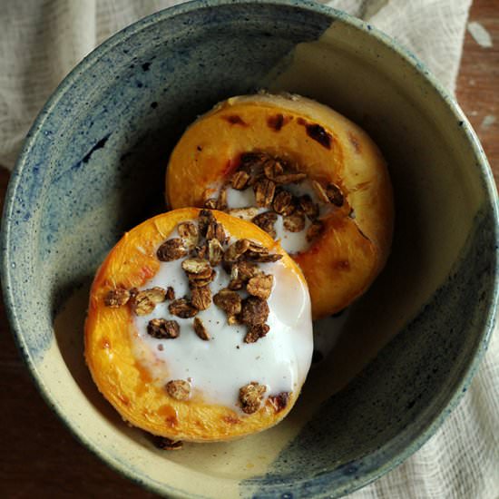 Roasted Peach&Ginger Coconut Cream