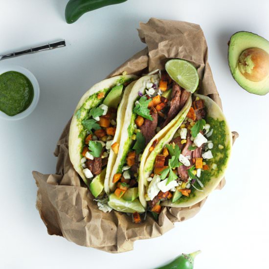 Bison Tacos with Sweet Potato