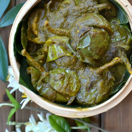 Eggplant in Tangy Sorrel Gravy