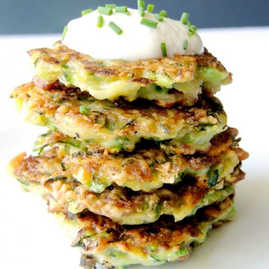 Zucchini Fritters with Bacon