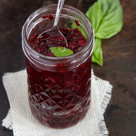 Blackberry Basil Chia Jam