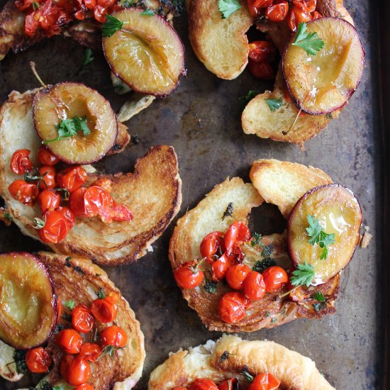 Cherry Tomato & Plum Croissants