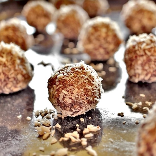 Raw Cacao Nib Coconut Bites