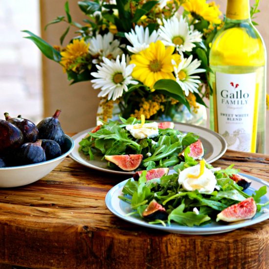 Arugula Fig and Goat Cheese Salad