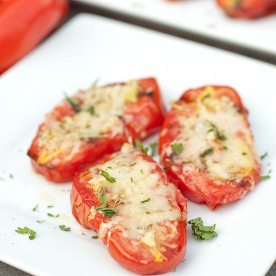 Grilled Parmesan Garlic Tomatoes