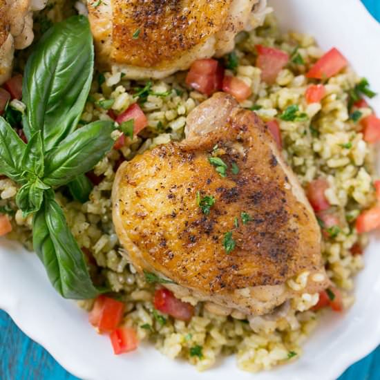 One Pot Chicken with Risotto