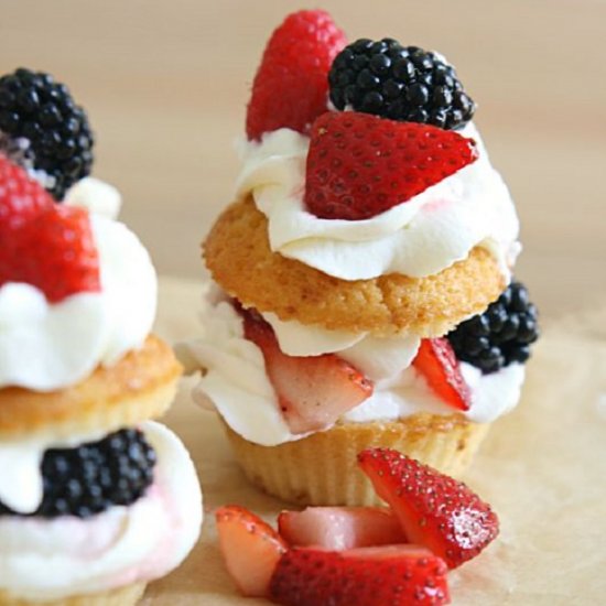 Cornbread Triple Berry Shortcakes