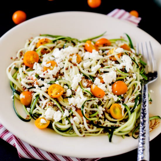 Zucchini Feta Quinoa Salad