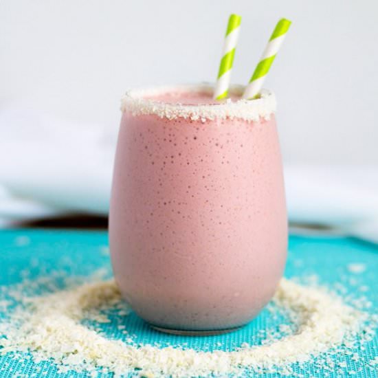 Strawberry Coconut Protein Smoothie