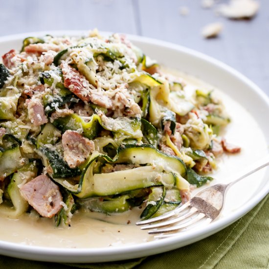 Zucchini (Zettuccine) Carbonara