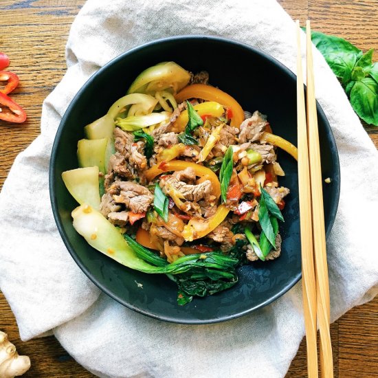 Thai Beef Stir Fry with Basil