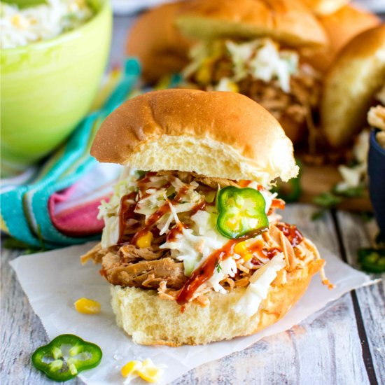 Crockpot Southwest Chicken Sandwich