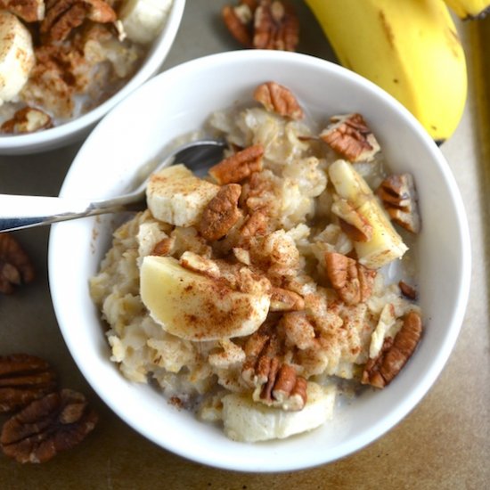 Banana, Pecan, Cinnamon Oatmeal