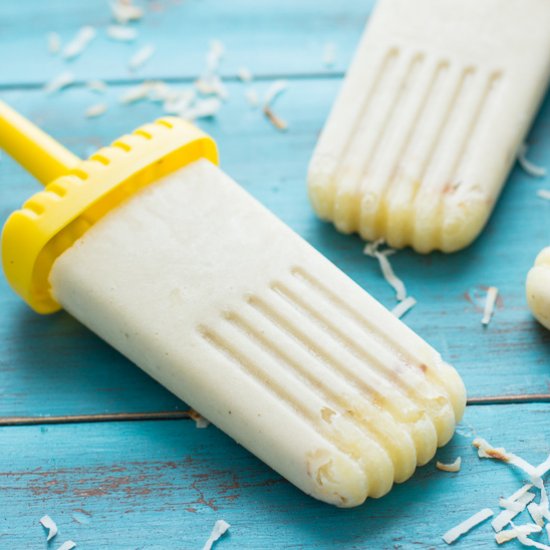 Vegan Pina Colada Popsicles