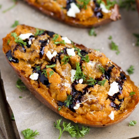 Sweet Potatoes with Balsamic Onions