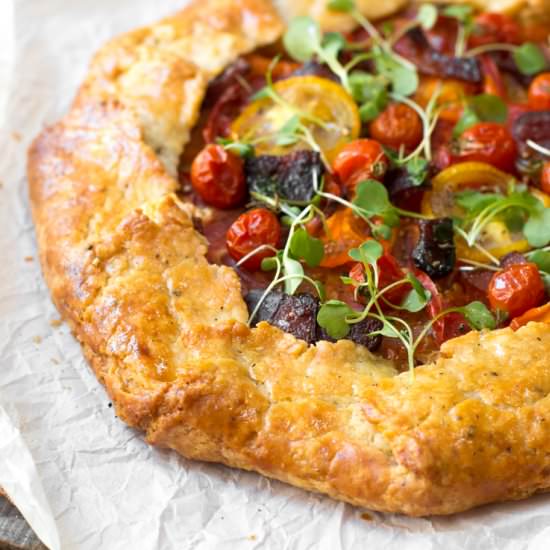 BLT Galette : Pecorino Pepper Crust