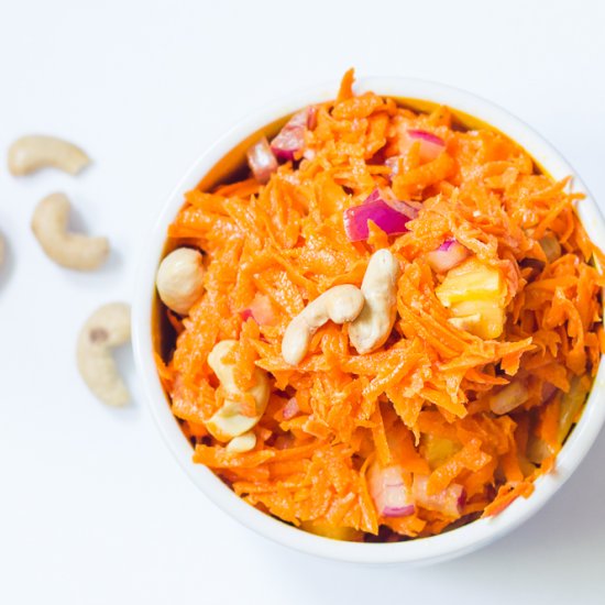 Carrot Pineapple Cashew Salad