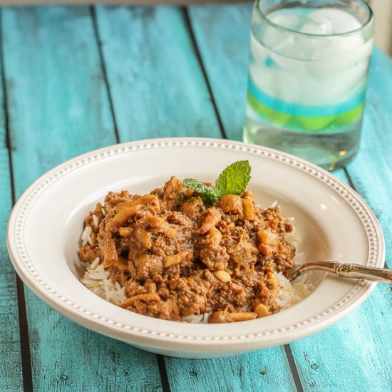 Beef and Mushroom Kheema