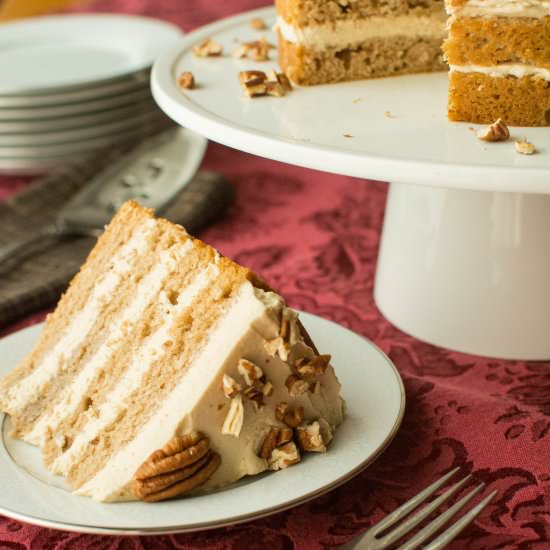 Pear Cake w/Brown Sugar Buttercream