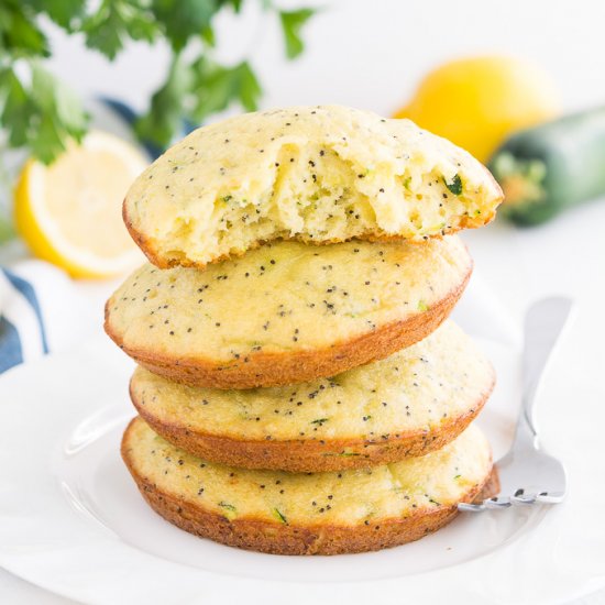 Lemon Poppy Seed Zucchini Muffies