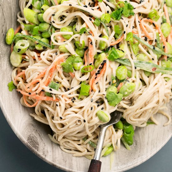 Miso Tahini Soba Noodles