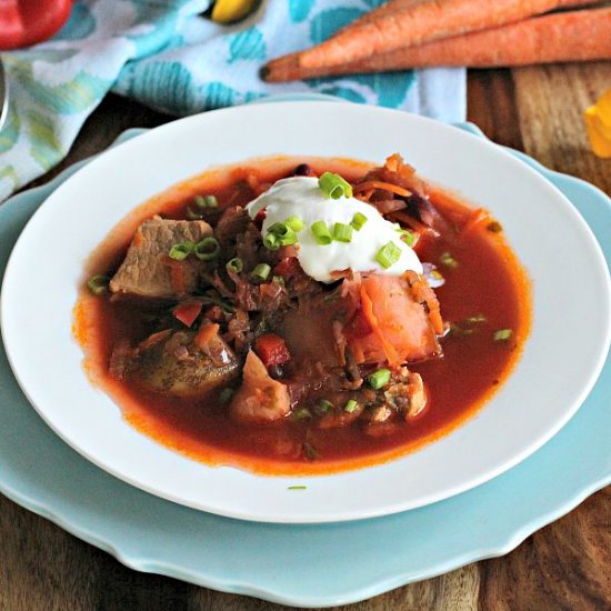 ROASTED RED BEET BEAN SOUP