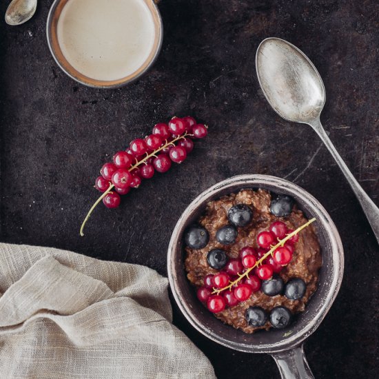 Chocolate & peanut butter oatmeal