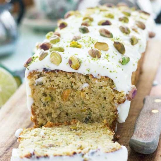 Pistachio, Lime & Zucchini Loaf