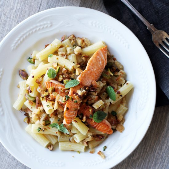 Salmon and Pistachio Pasta