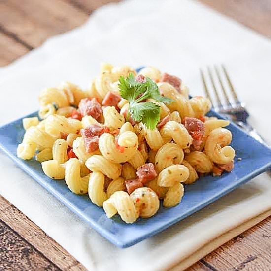 Quick Pasta Ham Skillet