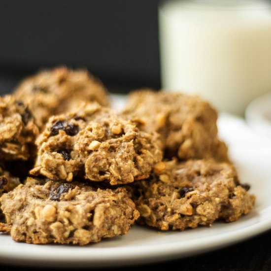 Banana Oatmeal Breakfast Cookies