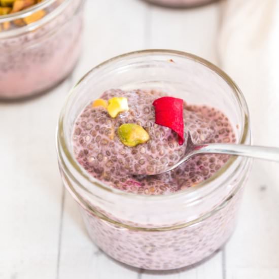 Rose Pistachio Chia Pudding