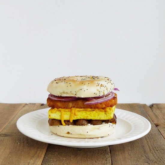 Vegan Bagel Breakfast Sandwich