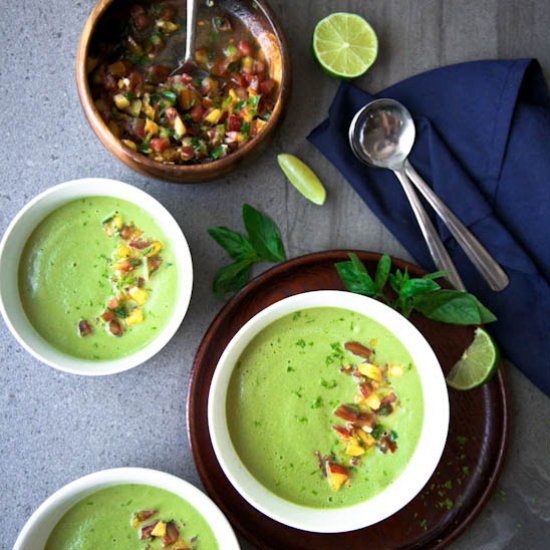 Cold Cucumber Basil Soup