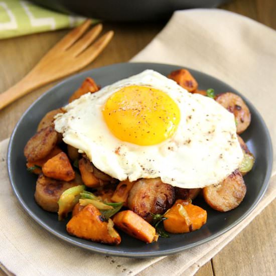 Sweet Potato & Chicken Sausage Hash