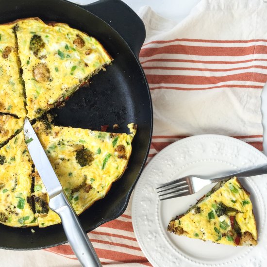 Vegetable & Cheddar Frittata