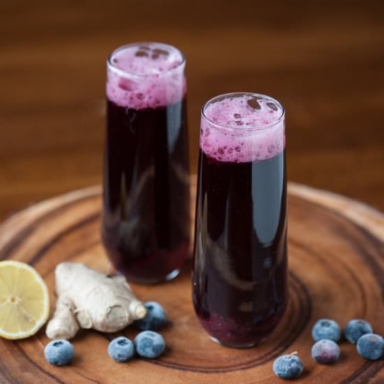 Blueberry Ginger Bellini