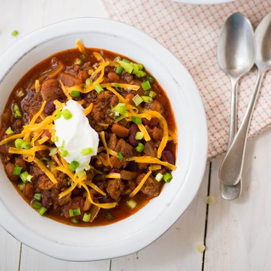 Slow Cooker Chili With Beans