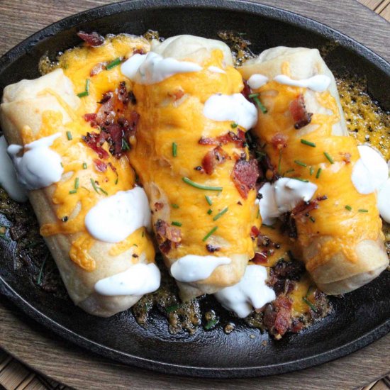 Loaded Baked Potato Egg Rolls