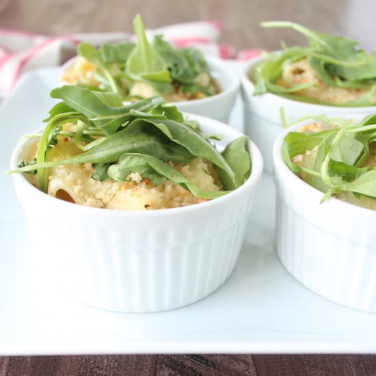 Chicken Caesar Baked Pasta Cups